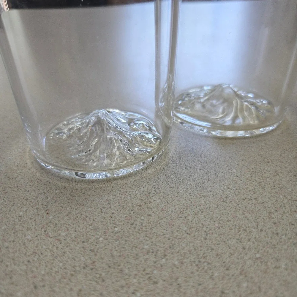 Huckberry x‎ High West Whiskey Rocks Glass Set of 2 Barware Clear Mountain Range